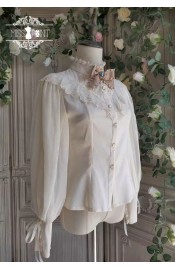 Miss Point Antique Flower Wall Leg of Mutton Sleeve Blouse(Reservation/Full Payment Without Shipping)